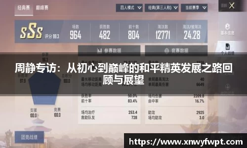 周静专访：从初心到巅峰的和平精英发展之路回顾与展望